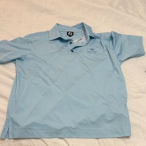 FJ Golf Light Blue Polo with Quivira Logo